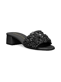 Meadow Leather Block-Heel Sandals