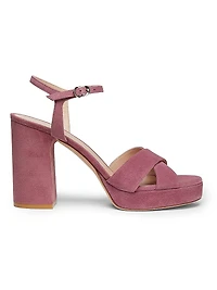 Dayna 100MM Suede Platform Sandals