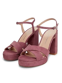 Dayna 100MM Suede Platform Sandals