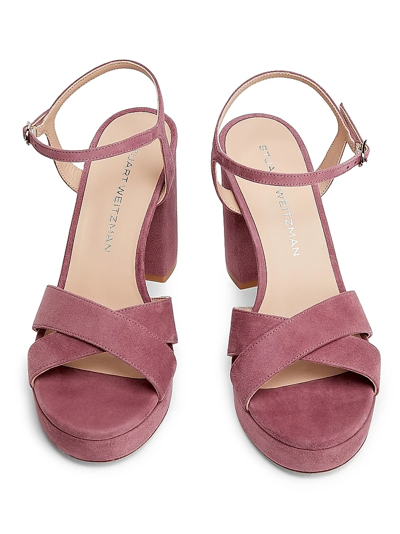 Dayna 100MM Suede Platform Sandals