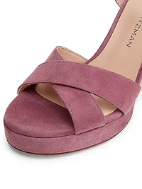 Dayna 100MM Suede Platform Sandals