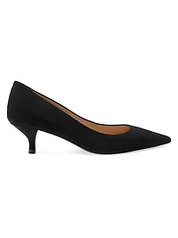 Power 50MM Suede Kitten-Heel Pumps