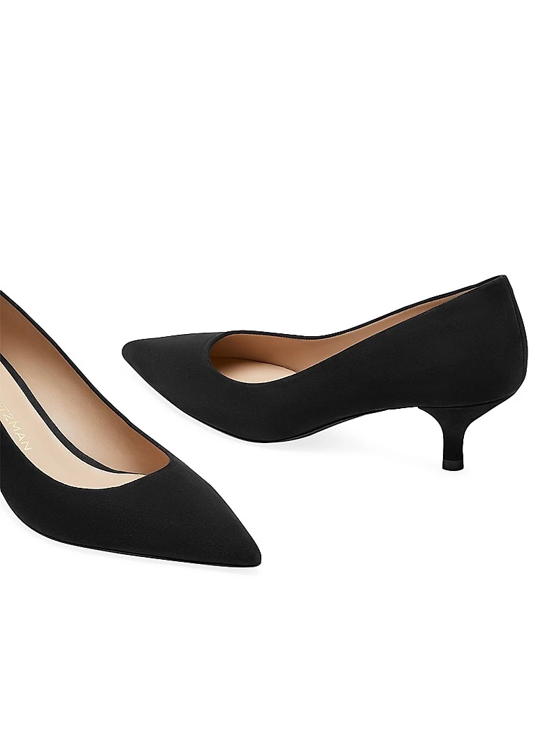 Power 50MM Suede Kitten-Heel Pumps