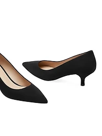 Power 50MM Suede Kitten-Heel Pumps