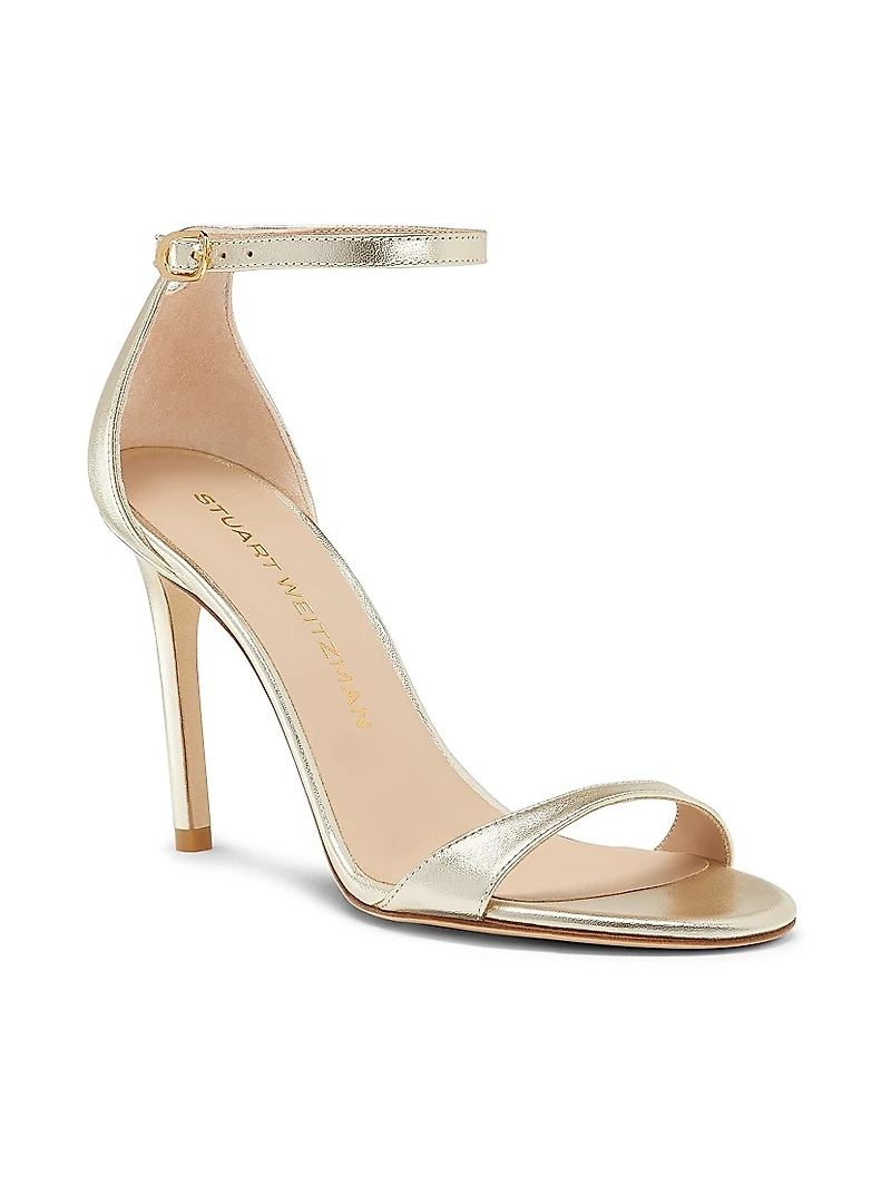 Nudist II 100MM Metallic Leather Sandals