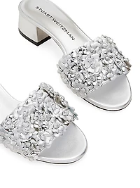 Meadow 35MM Metallic Leather Block-Heel Sandals