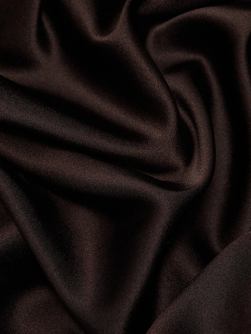 Leilany Silk-Blend Wrap Top