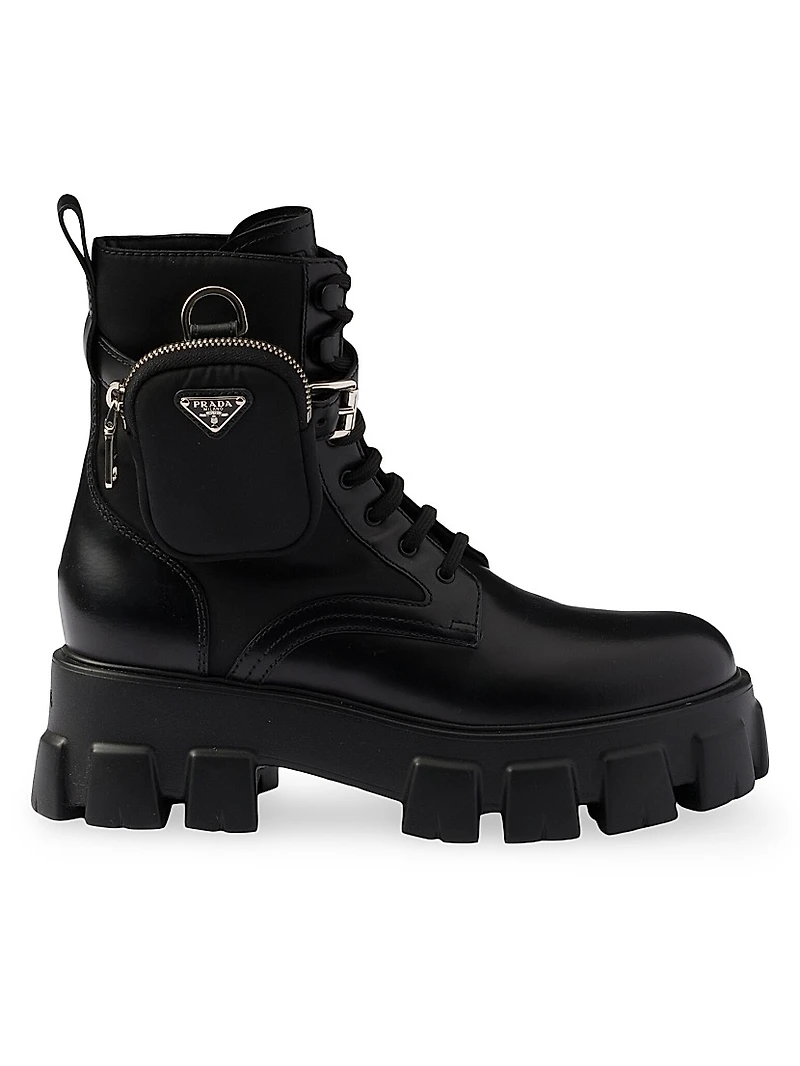 Monolith Leather and Re-Nylon Combat Boots