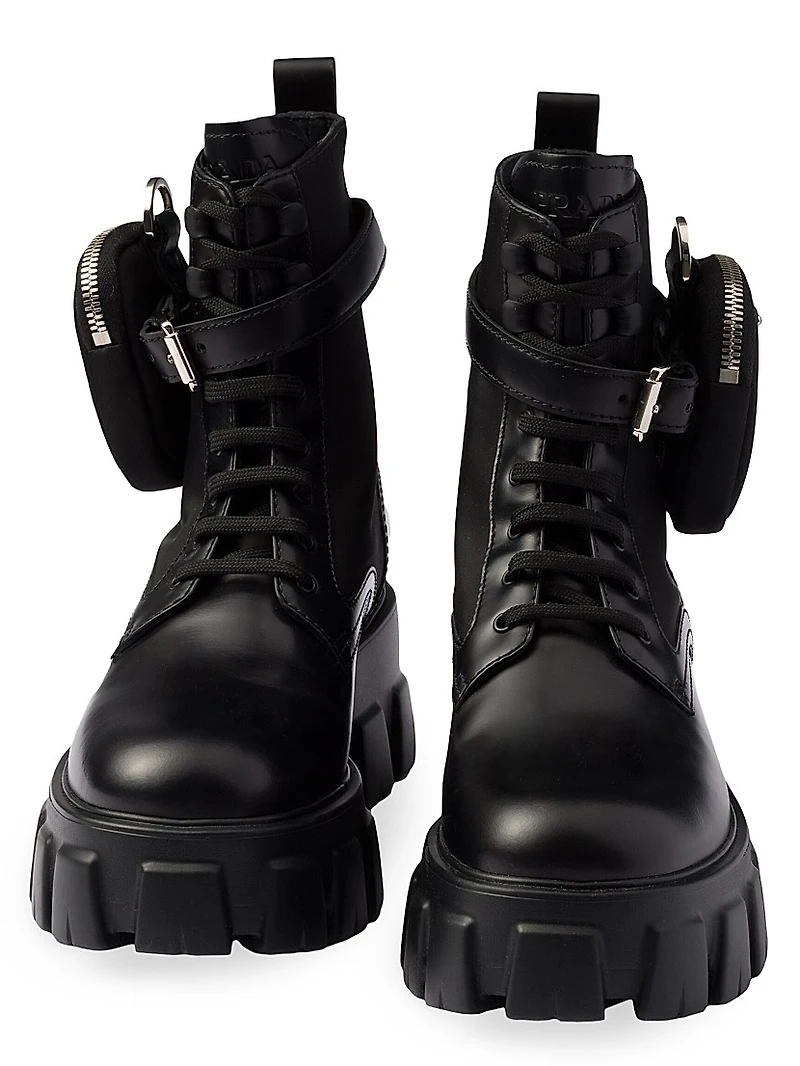 Monolith Leather and Re-Nylon Combat Boots
