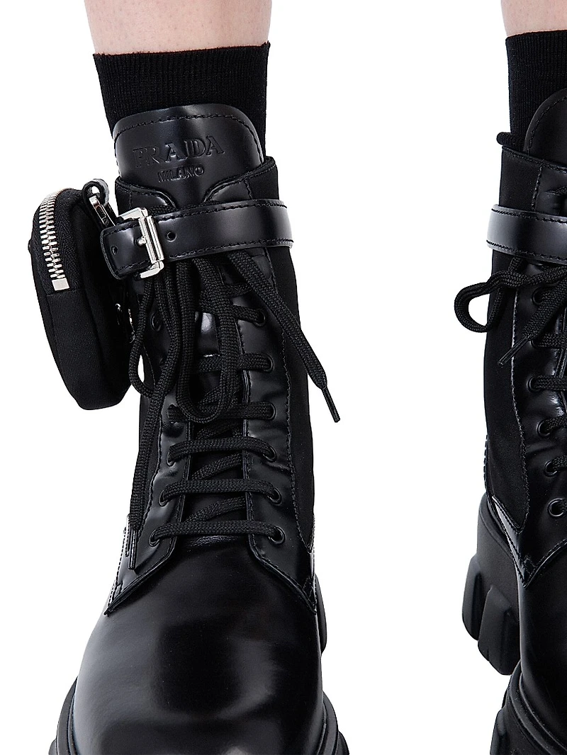Monolith Leather and Re-Nylon Combat Boots