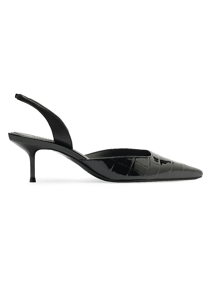 Paola 65MM Leather Mid-Heel Pumps