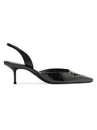 Paola 65MM Leather Mid-Heel Pumps