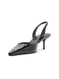 Paola 65MM Leather Mid-Heel Pumps