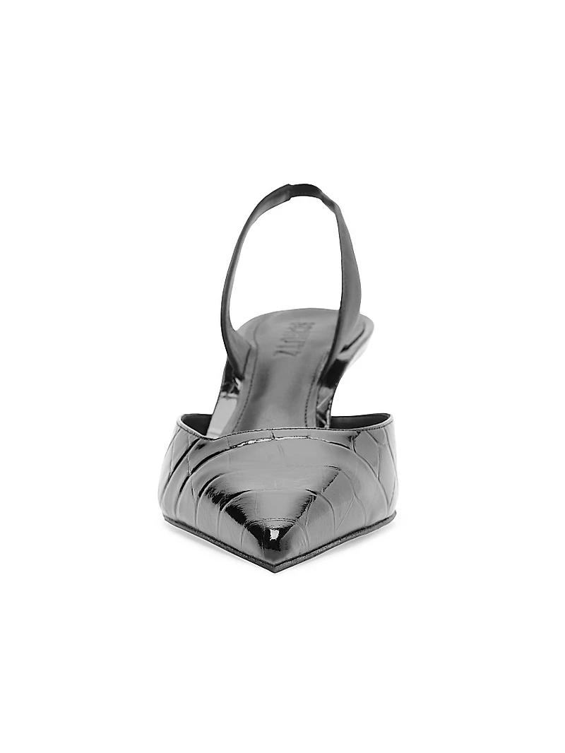 Paola 65MM Leather Mid-Heel Pumps