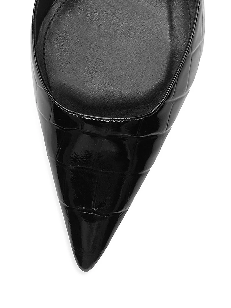 Paola 65MM Leather Mid-Heel Pumps