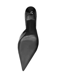 Paola 65MM Leather Mid-Heel Pumps