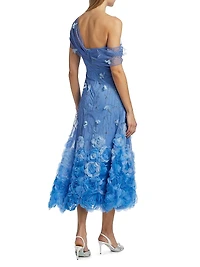 Meredith Floral One-Shoulder Cocktail Dress