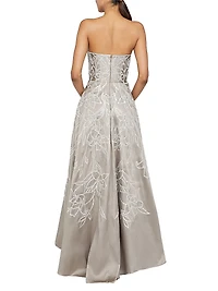 Pamela Embellished Mikado Strapless Gown