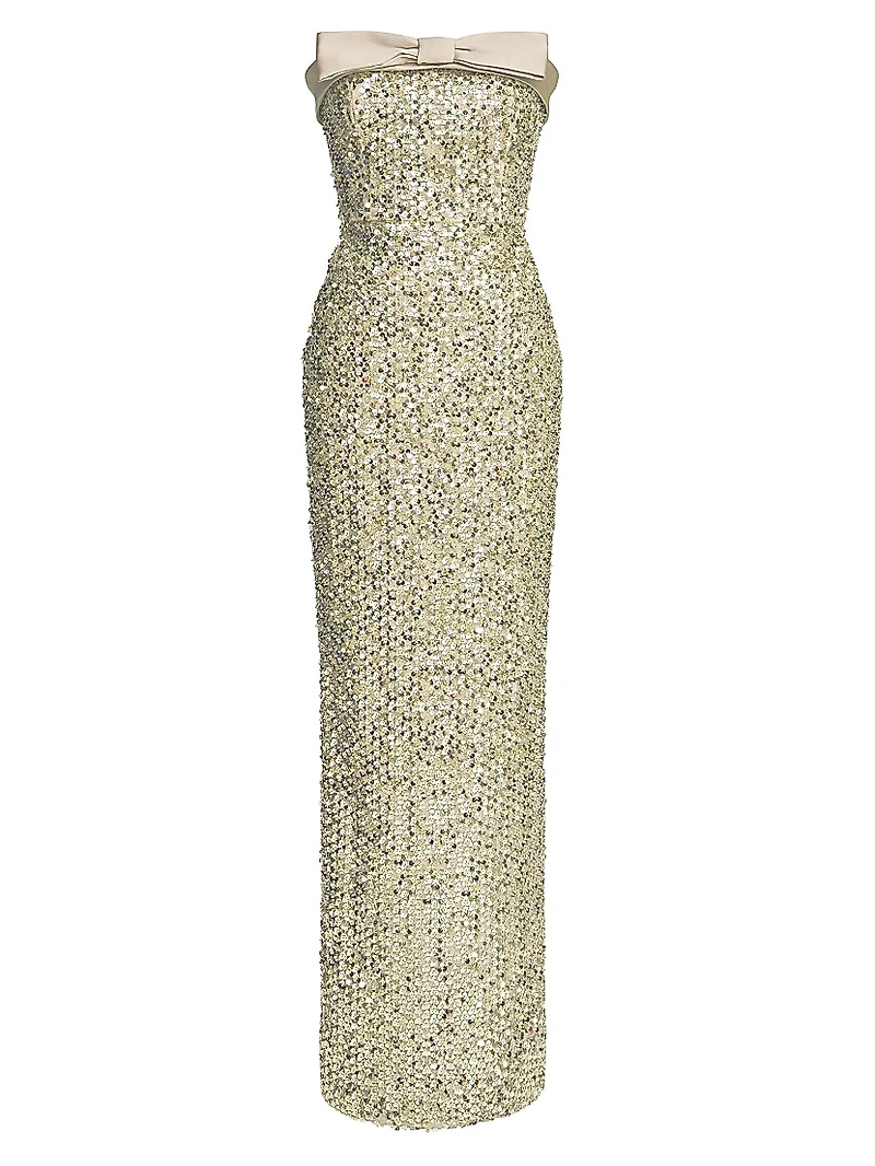 Lacie Sequined Column Gown