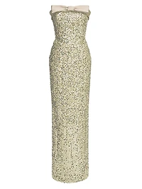 Lacie Sequined Column Gown