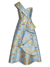 Dalia Floral One-Shoulder Cocktail Dress