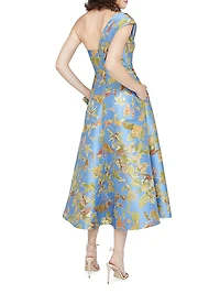 Dalia Floral One-Shoulder Cocktail Dress