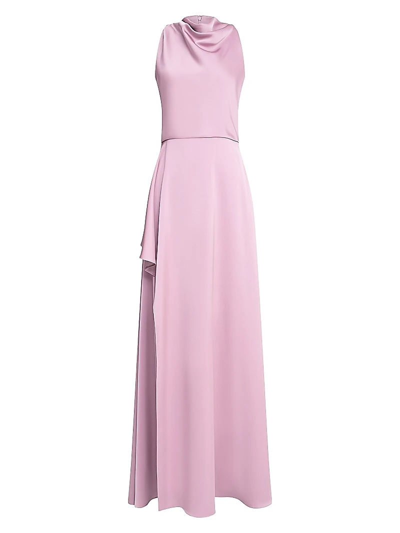 Amara Cowlneck Drape Gown