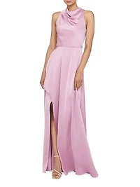 Amara Cowlneck Drape Gown