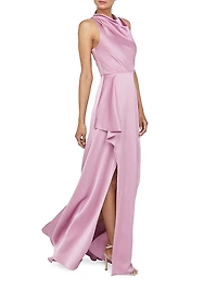 Amara Cowlneck Drape Gown