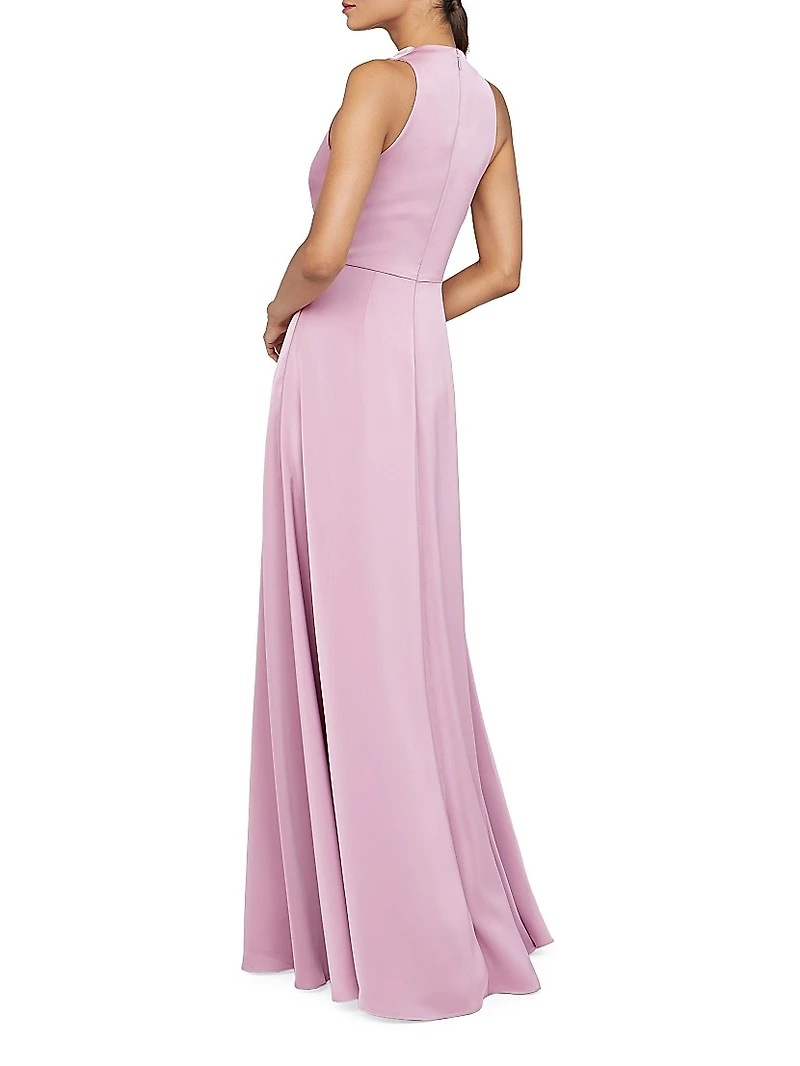 Amara Cowlneck Drape Gown
