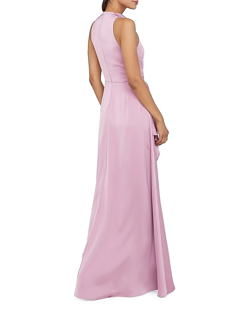 Amara Cowlneck Drape Gown
