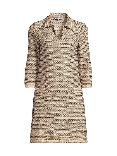 Fringe-Trim Heritage-Fit Shift Minidress