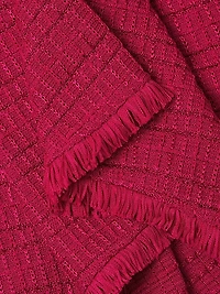 Tonal Textured Knit Modern-Fit Fit & Flare Midi-Dress