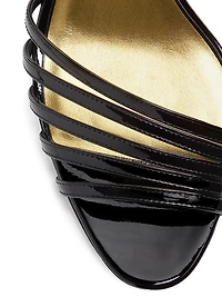 Ladycrush 85MM Patent Leather Sandals with Crystals