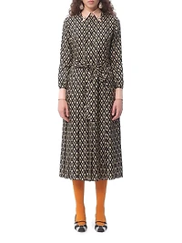 Twill Toute La V Midi Dress