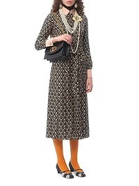 Twill Toute La V Midi Dress