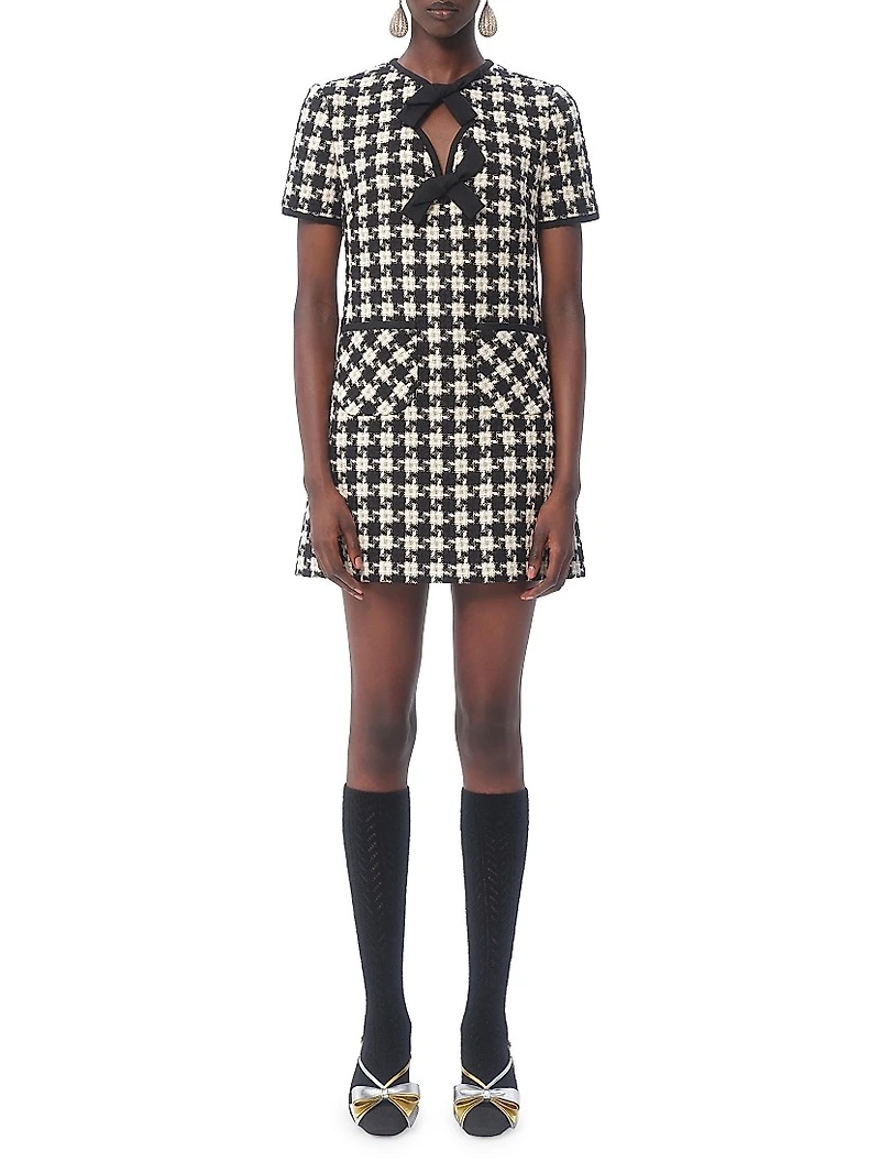 Damier Light Tweed Short Dress
