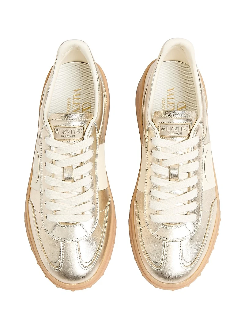 Women's Upvillage Trainer Sneakers Laminated Calfskin