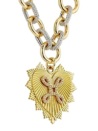 Heart Love Token Two-Tone 18K Gold & 1.81 TCW Diamond Charm Bracelet