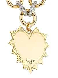 Heart Love Token Two-Tone 18K Gold & 1.81 TCW Diamond Charm Bracelet