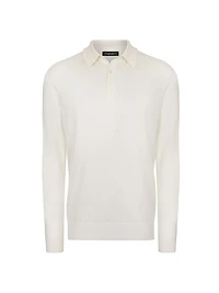 Silk Three-Button Polo Shirt