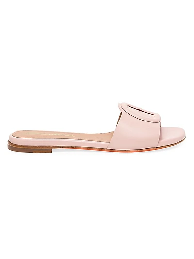 Marta Leather Slip-On Buckle Sandals