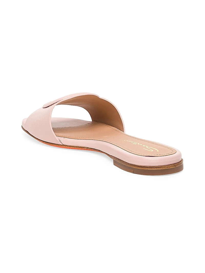 Marta Leather Slip-On Buckle Sandals