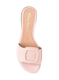 Marta Leather Slip-On Buckle Sandals