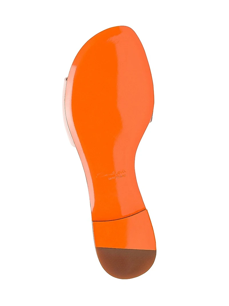 Marta Leather Slip-On Buckle Sandals
