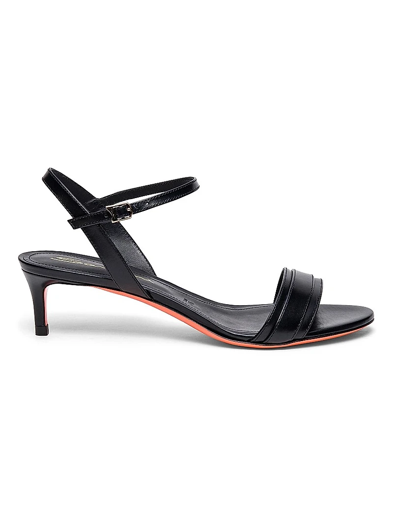 Sirolo 45MM Leather Kitten-Heel Sandals