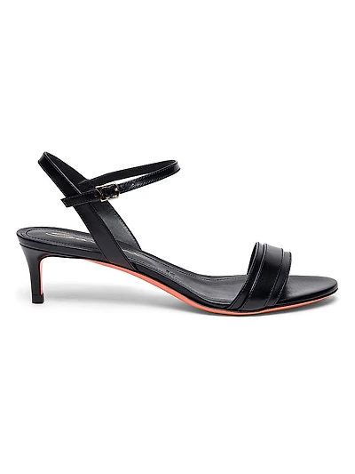 Sirolo 45MM Leather Kitten-Heel Sandals