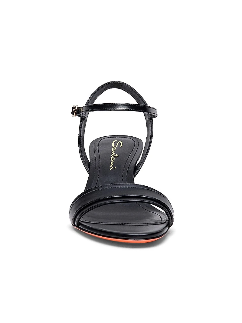 Sirolo 45MM Leather Kitten-Heel Sandals