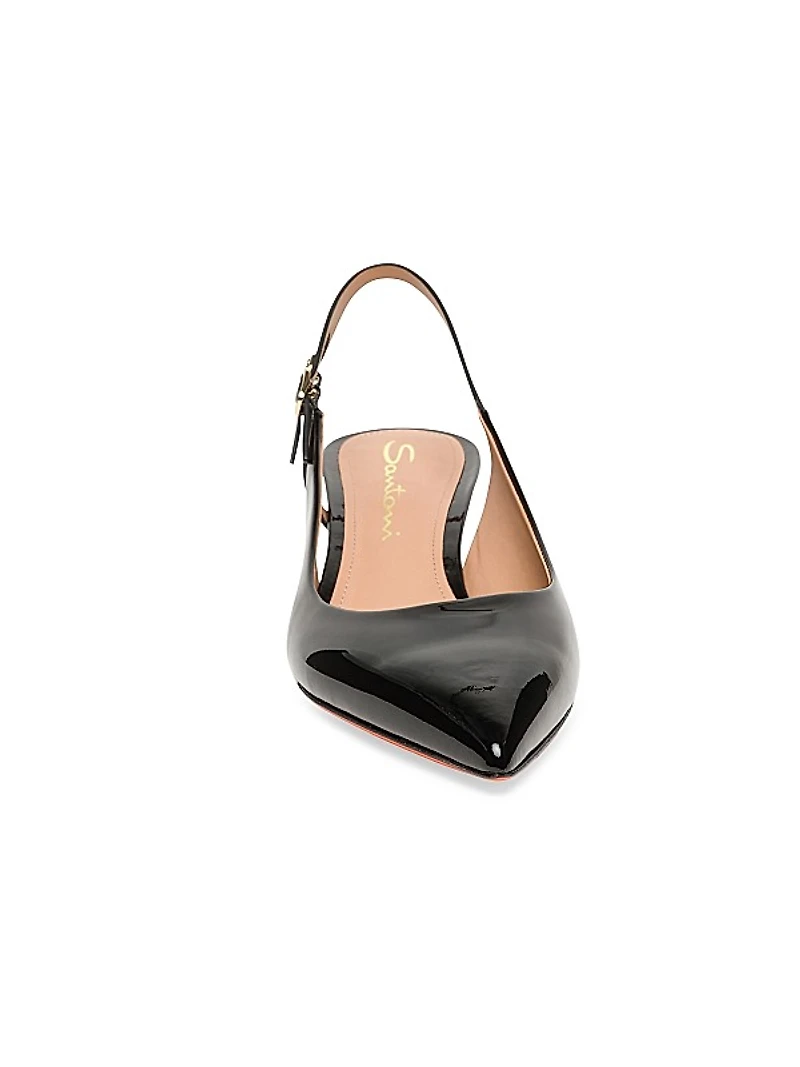 Audrey 45MM Patent Leather Kitten-Heel Pumps