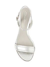 Sirolo 45MM Metallic Leather Kitten-Heel Sandals